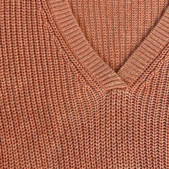 Cooperative Peach Oversized V-neck Sweater - Small - Picture 4 of 6